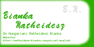 bianka matheidesz business card